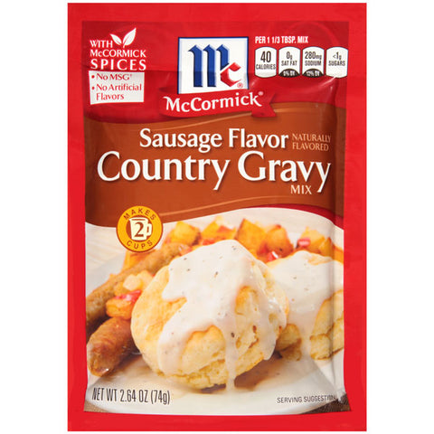 McCormick Sausage Flavor Country Gravy Mix, 2.64 oz