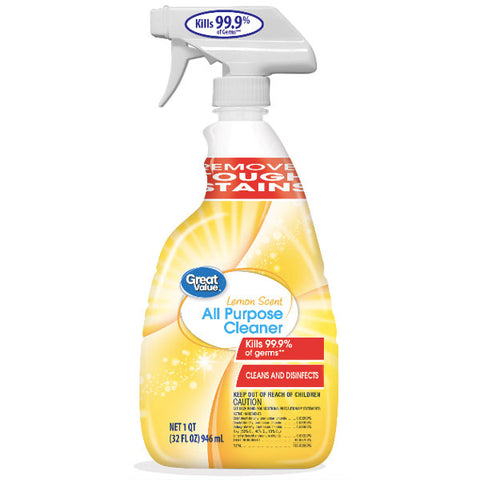 Great Value All Purpose Cleaner, Lemon Scent, 32 fl oz