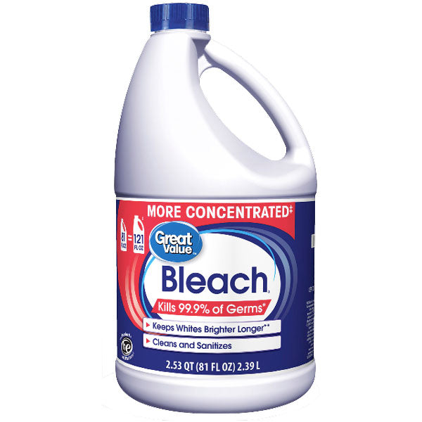 Great Value Concentrated Bleach, 81 oz