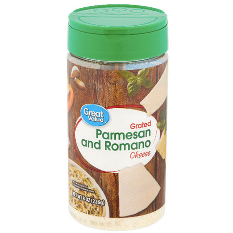 Great Value Grated Parmesan and Romano Cheese, 8 oz - Water Butlers