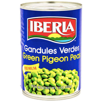 Iberia Premium Green Pigeon Peas, 15 oz