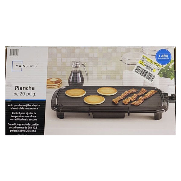 Mainstays Dishwasher Safe 20 Black Griddle with Adjustable Temperatur Water Butlers