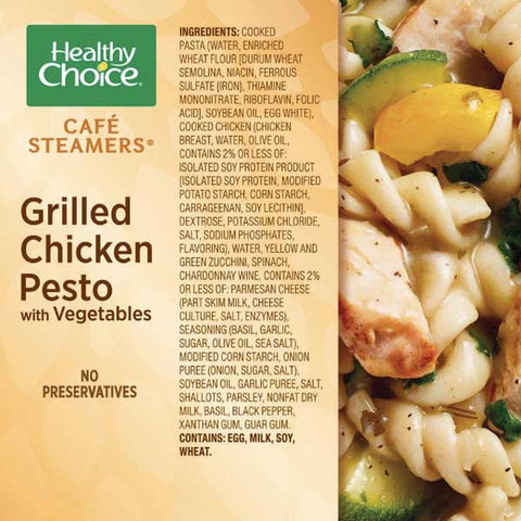 Healthy Choice Grilled Chicken Pesto with Vegetables, 9.9 oz - Water Butlers