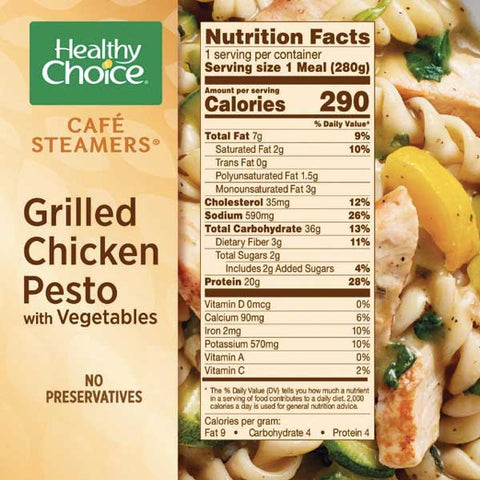 Healthy Choice Grilled Chicken Pesto with Vegetables, 9.9 oz - Water Butlers