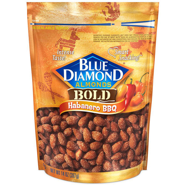 Blue Diamond Almonds, Bold Habanero BBQ, 14 oz