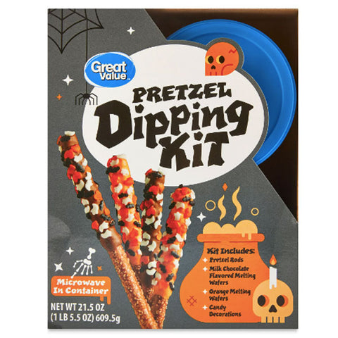 Great Value Pretzel Dipping Kit, Orange, 21.5 oz