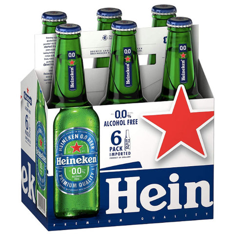 Heineken 0.0 Alcohol Free Beer, 11.2 fl oz bottles, 6 Ct - Water Butlers