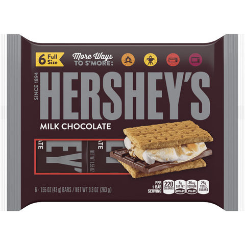 Hershey's, Milk Chocolate Candy Bars, 6 Ct.