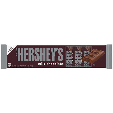 Hershey's Milk Chocolate Snack Size Candy, Individually Wrapped, 0.45 oz, 12 Count