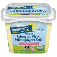 Carrington Farms Ghee with Himalayan Pink Salt, Grass-Fed, 12 oz - Water Butlers
