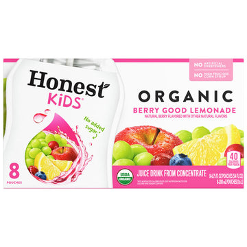 Honest Kids Berry Berry Good Lemonade Organic Fruit Juice, 8 Count