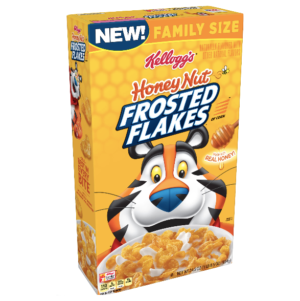 Kellogg's Frosted Flakes Breakfast Cereal, 8 Vitamins and Minerals