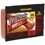 Ball Park Beef Hot Dogs, Original Length, 14 oz, 16 Ct - Water Butlers