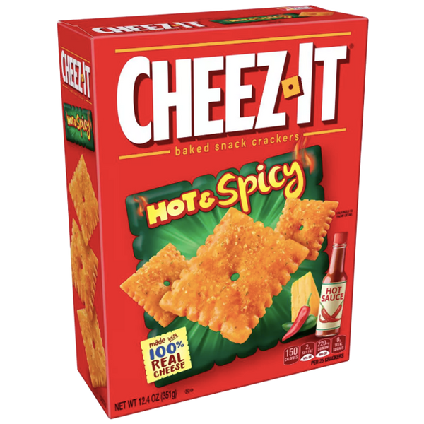 Cheez-It Hot & Spicy Snack Crackers, 12.4 oz - Water Butlers