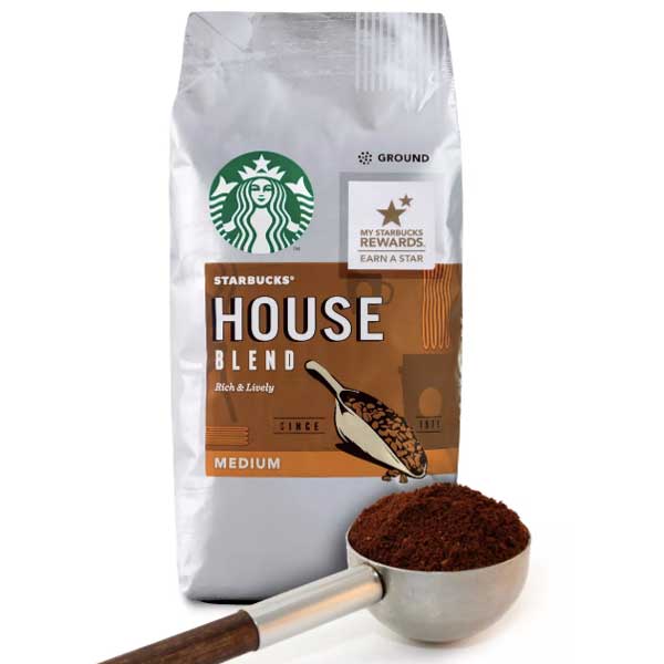 Starbucks House Blend Medium Roast Ground Coffee, 12 oz - Water Butlers