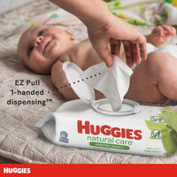 Huggies Natural Care Sensitive Baby Wipes, Unscented, 56 Count