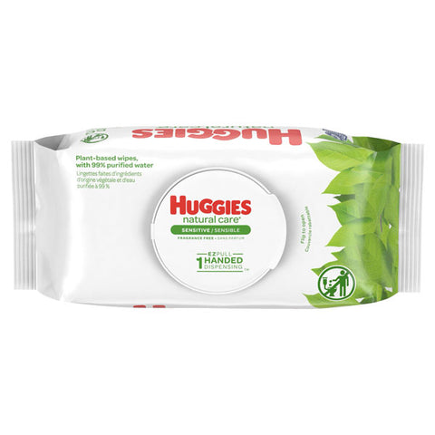 Huggies Natural Care Sensitive Baby Wipes, Unscented, 56 Count