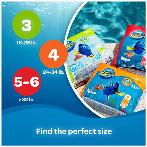 Huggies Little Swimmers Swim Diapers, Size 5-6 Large, 17 Ct