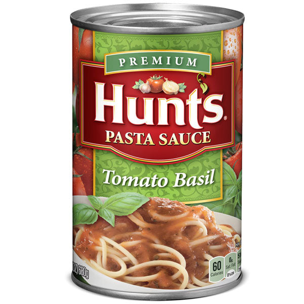 Hunt's Tomato Basil Pasta Sauce, 100% Natural Tomato Sauce, 24 oz