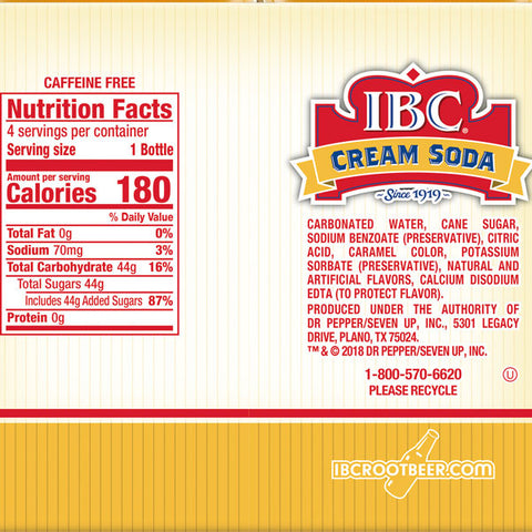 IBC Cream Soda, 12 fl oz, 4 Count