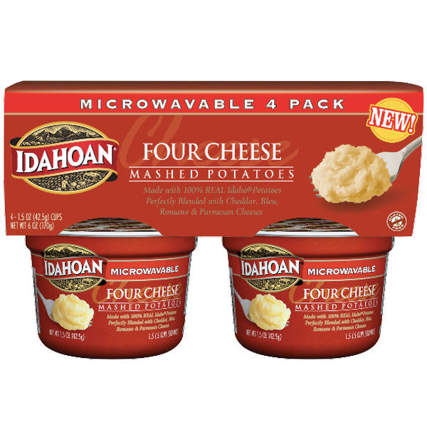 Idahoan Buttery Four Cheese Mashed Potatoes 1.5 oz, 4 Ct - Water Butlers