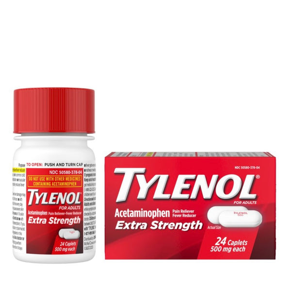 Tylenol Extra Strength Caplets with 500 mg Acetaminophen, 24 Ct