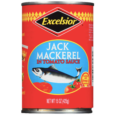 Excelsior Jack Mackerel in Tomato Sauce, 15 oz - Water Butlers