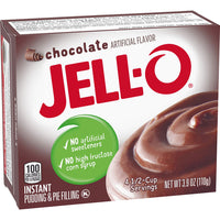 Jell-O Chocolate Instant Pudding Mix, 3.9 oz