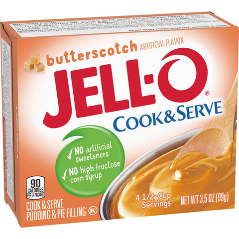 Jell-O Cook and Serve Butterscotch Pudding Mix, 3.5 oz