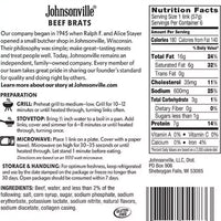 Johnsonville Smoked Beef Bratwurst, 12 oz - Water Butlers