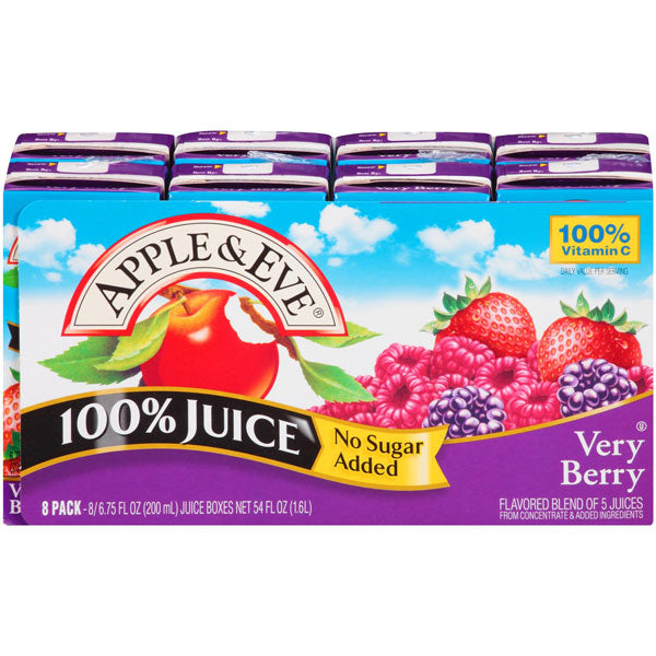 Apple & Eve 100% Very Berry Juice, 6.7 Fluid-oz, 8 Count