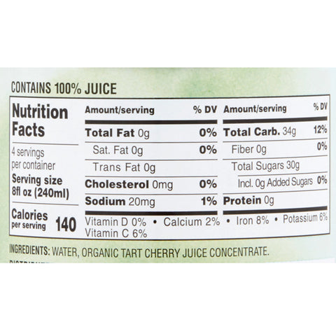 Great Value Organic Tart Cherry Juice, 32 fl oz – Water Butlers