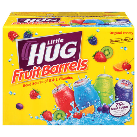 Little Hug Fruit Drink Barrels Original Variety Pack, 8 fl. oz., 20 Count