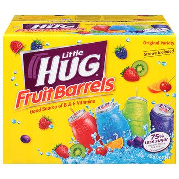 Little Hug Fruit Drink Barrels Original Variety Pack, 8 fl. oz., 20 Count