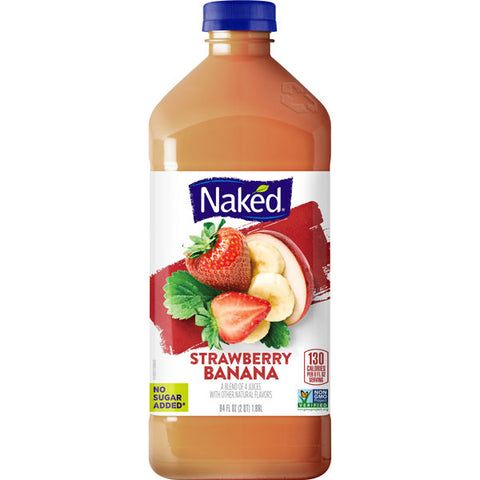 Naked Juice Fruit Smoothie, Strawberry Banana, 64 oz