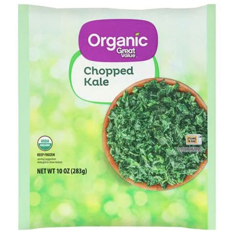 Great Value Organic Steamable Chopped Kale, 10 oz - Water Butlers