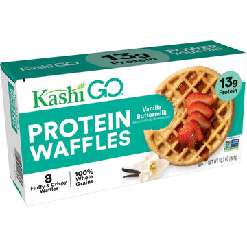 Kashi, Frozen Protein Waffles, Vanilla Buttermilk, 8 Count