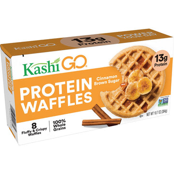 Kashi, Frozen Protein Waffles, Cinnamon Brown Sugar, 8 Count
