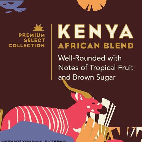 Starbucks Premium Select Collection, Kenya Medium Roast Coffee, Whole Bean, 9 oz - Water Butlers