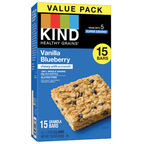 KIND Bars, Vanilla Blueberry, Gluten free, Value Pack, 15 Count