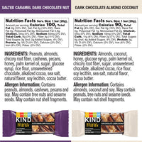 KIND Minis, Salted Caramel & Dark Chocolate Nut & Dark Chocolate Almond & Coconut, 20 Ct