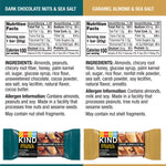 KIND Minis Bars Variety Pack, Dark Chocolate & Caramel Almond, 20 Ct