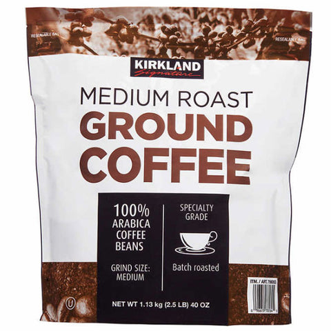 Kirkland Signature Medium Roast Ground Coffee, 40 oz.