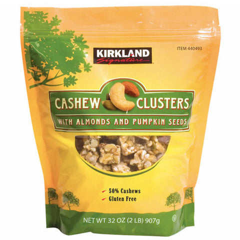 Kirkland Signature Cashew Clusters with Almonds & Pumpkin Seeds, 2 lbs