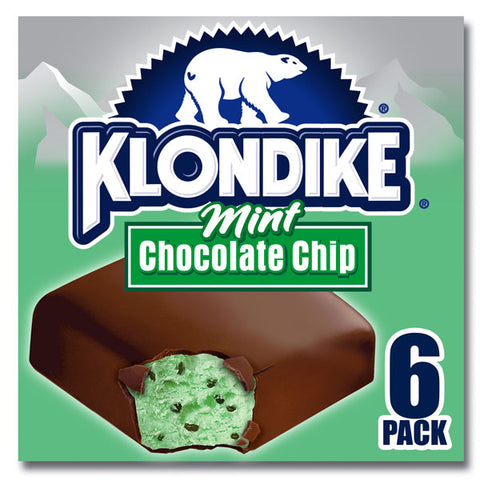 Klondike Ice Cream Bars Mint Chocolate Chip, 6 Count