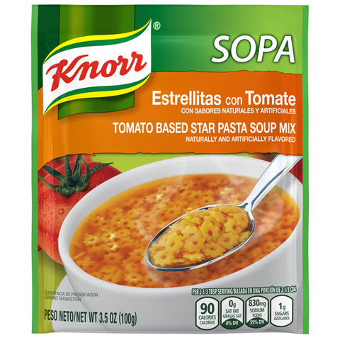 Knorr Pasta Soup Mix Tomato Based Star Pasta, 3.5 oz