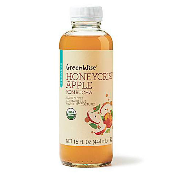 GreenWise Organic Kombucha, Honeycrisp Apple, 15 fl oz.