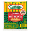 Nathan's Jumbo Restaurant Style Beef Hot Dogs, 12 oz, 5 Count