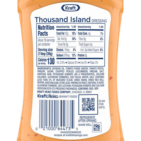 Kraft Thousand Island Salad Dressing 16 fl oz