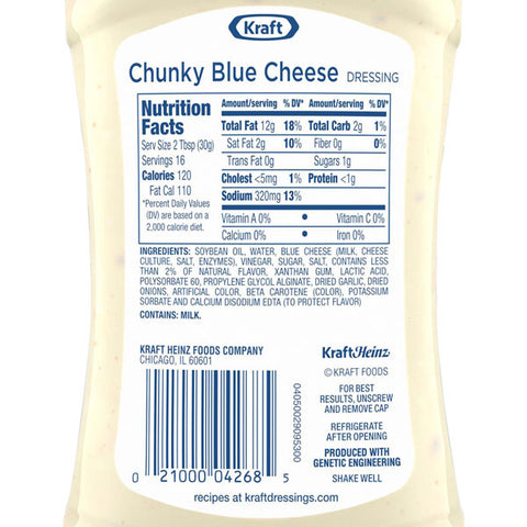 Kraft Chunky Blue Cheese Salad Dressing 16 fl oz